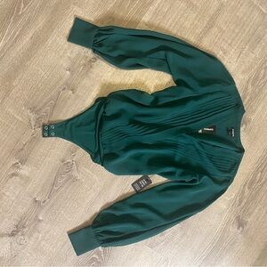 Express Green Long Sleeve Bodysuit